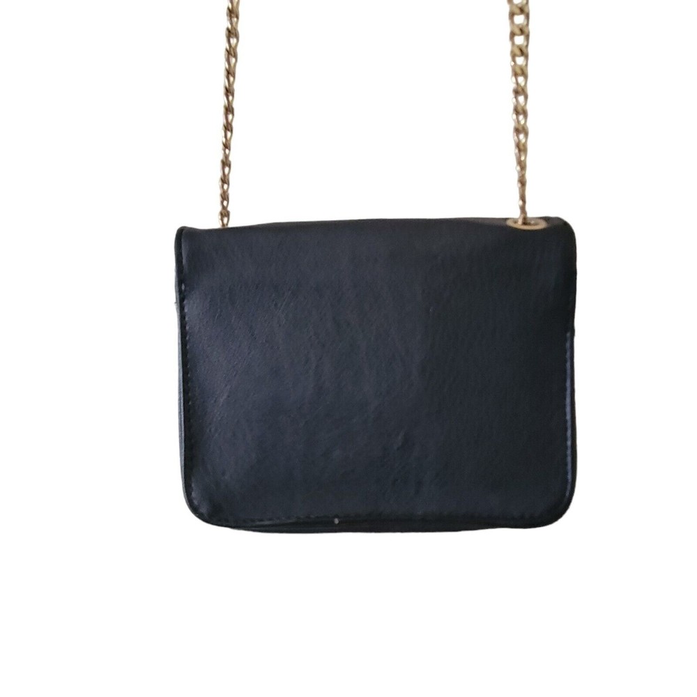 Free People‎ Leather Chain Shoulder Bag Black - Picture 3 of 5